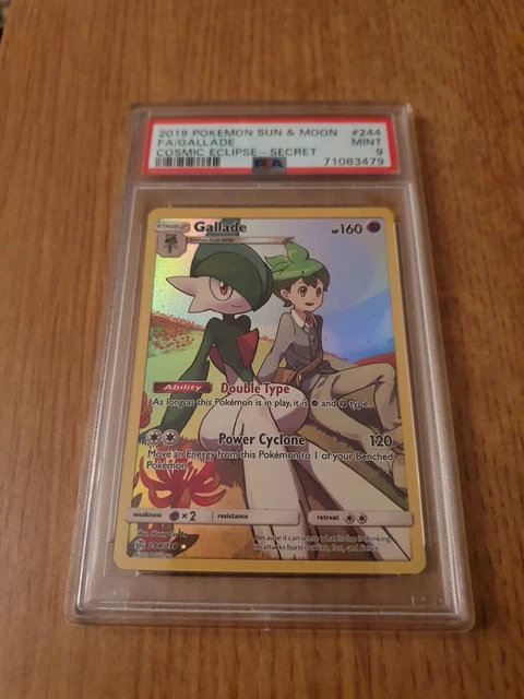 Pokemon TCG Full Art Gallade Sun & Moon Cosmic Eclipse 244/236 MINT PSA 9