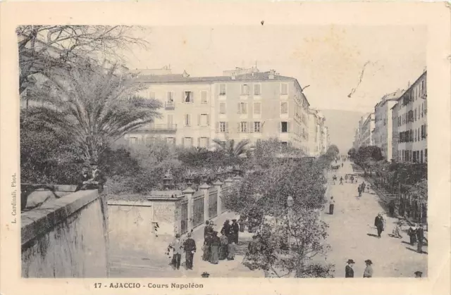 Cpa 20 Corse Ajaccio Cours Napoleon