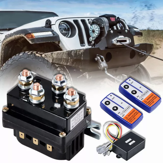 12V Contactor Winch Solenoid Relay For 8000lb-12000lb Winch + Wireless Remote