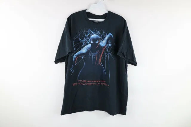 2012 Marvel Comics Mens XL Faded The Amazing Spider Man Spell Out T-Shirt Black