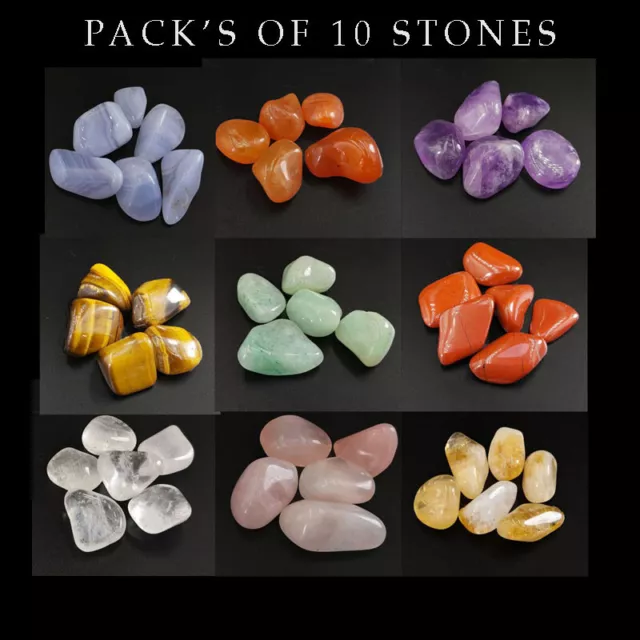 Wholesale Tumble Stones, Gemstones, Crystals Packs of 10 Stones