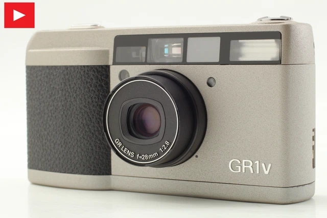 【"LCD Works" Almost MINT】 Ricoh GR1V Silver 35mm Point Shoot Film Camera JAPAN