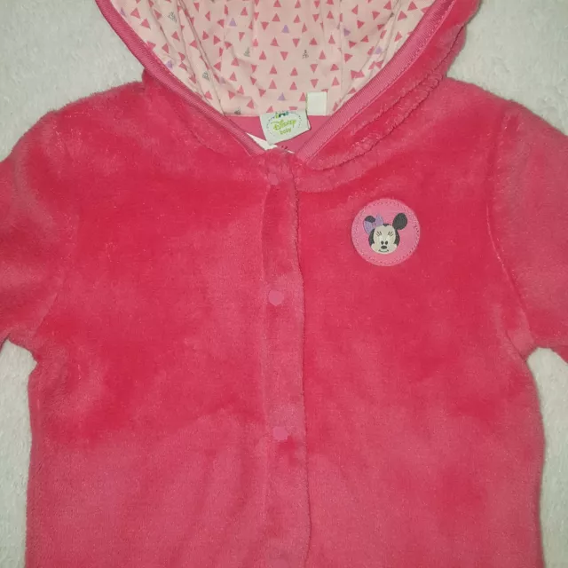 DISNEY BABY gilet à capuche bébé veste MINNIE rose taille 6 mois neuf 2