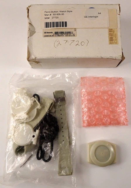 GE Interlogix Security 60-906-95 Cristal Micro Reloj de Pulsera Botón de Pánico, Nuevo