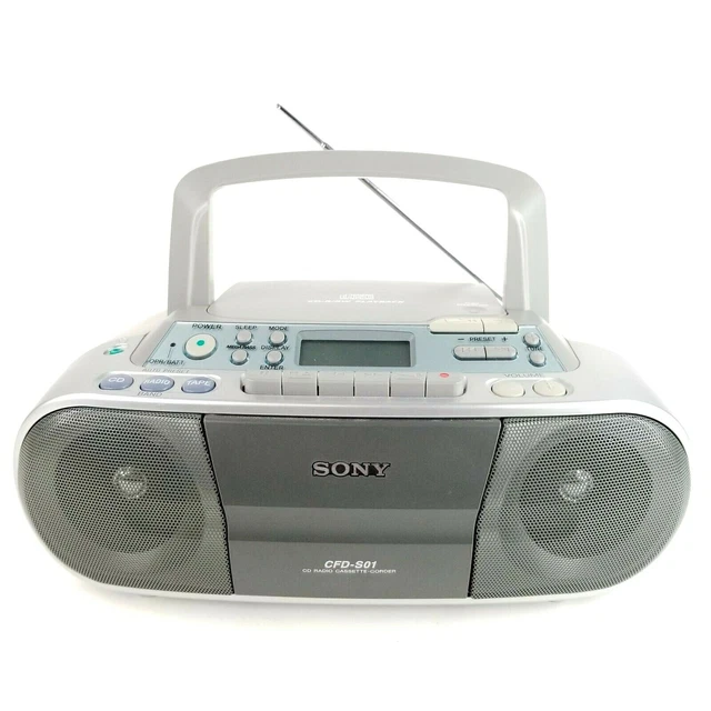 SONY CFDS01 CD Player AM/FM Radio Cassette Boombox All Functions