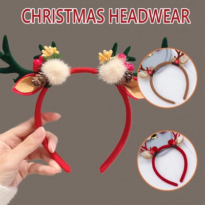 Antler Forcina Ornitorinco Clip Natale Berry corno di cervo Barrette la Frangia Costume 