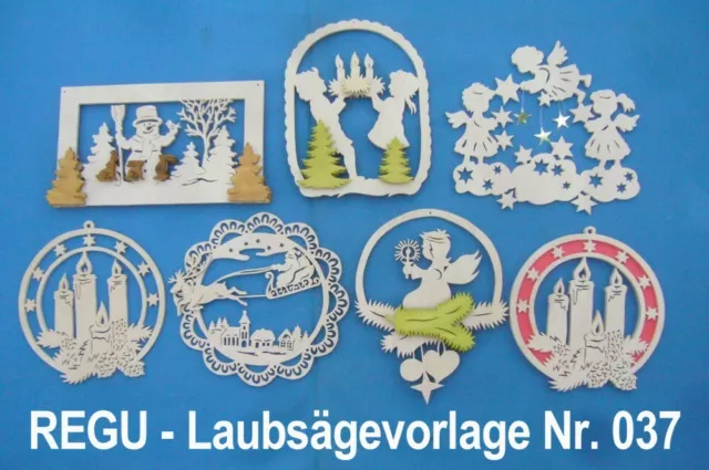 : REGU - Laubsägevorlagen N.037 " Weihnacht´n an Arzgebirg " TEIL 2 -7 Motive bb