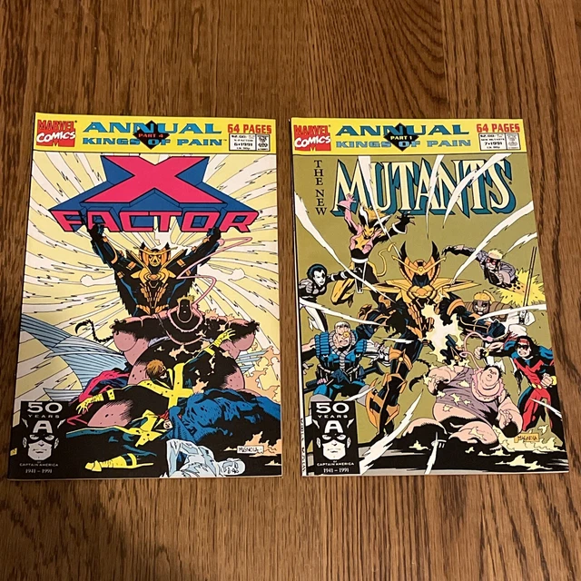Marvel Annual 1991 Comics Kings of Pain - THE NEW MUTANTS #7 + X-FACTOR #6