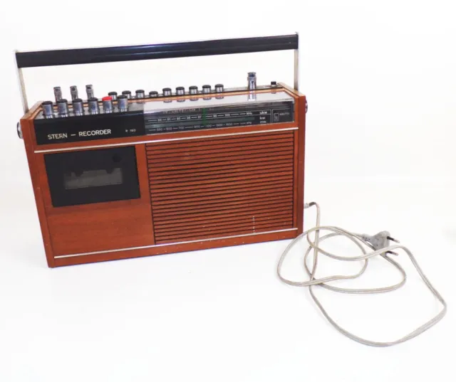 Stern Recorder R160 With Cassette Recorder Radio Real Wood