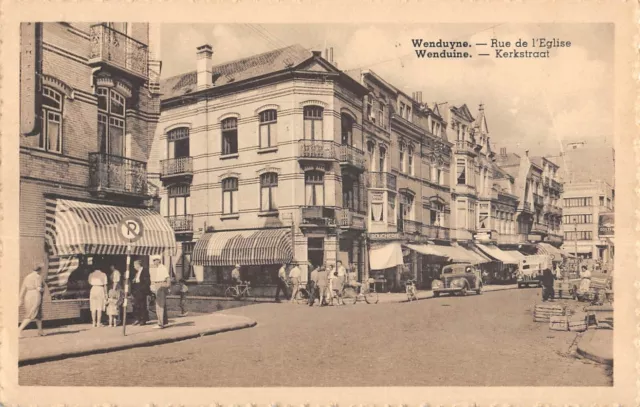 Cpa Belgique Wenduyne Rue De L'eglise