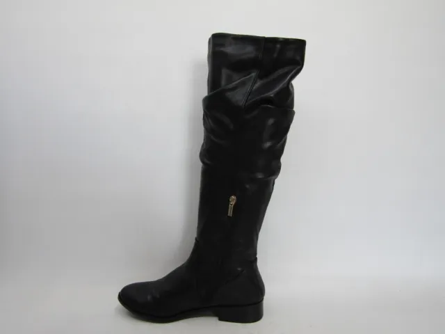 ALDO WOMENS SIZE 6 M Black Leather Zip Slouch Knee High Fashion Boots £ ...