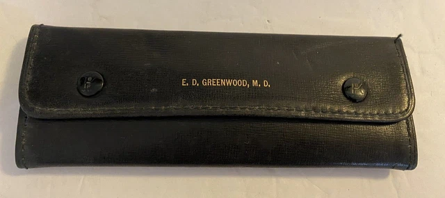 3 Vintage Bard Parker Surgical Knives Scalpels In Case WWII