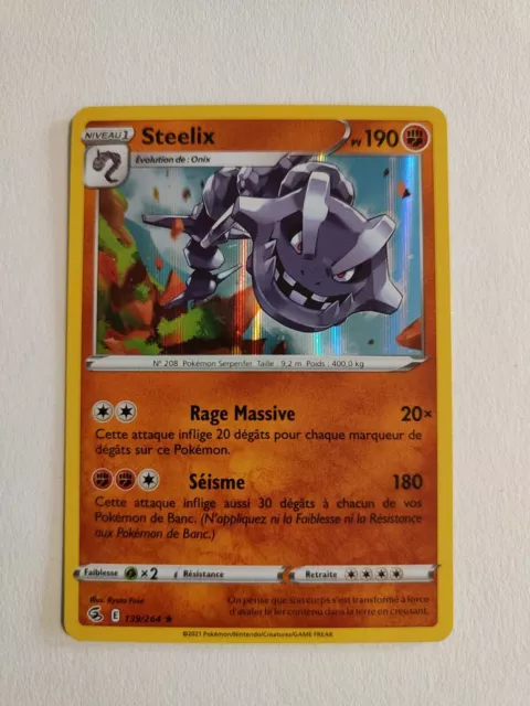 Pokemon Card - Steelix Holographic 139/264 - Fusion Fist EB08