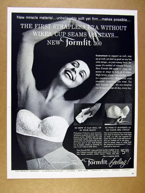 1971 Lovable Bras Vintage Print Ad Brunette In Bra Lingerie Photo Art