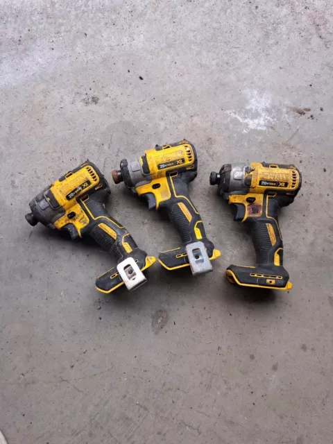 (3) DeWalt DCF887B 20V MAX XR® 1/4" 3-Speed Impact Driver WORKING