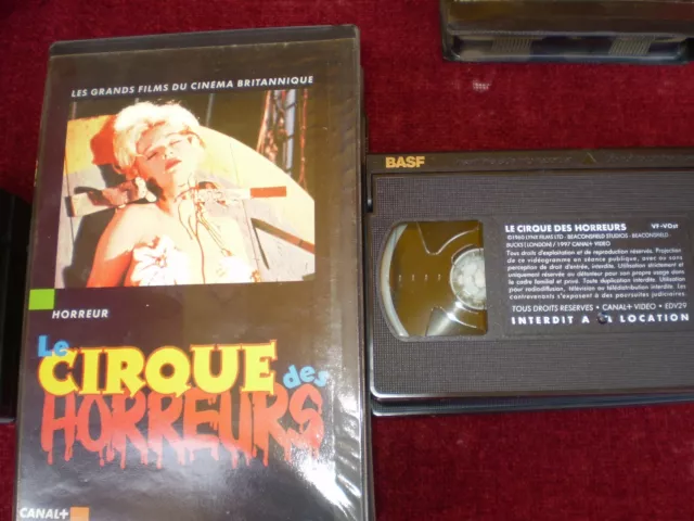 LE CIRQUE DES HORREURS / CANAL+ VIDEO VHS SECAM / VF + VOst / CINEMA BRITANNIQUE