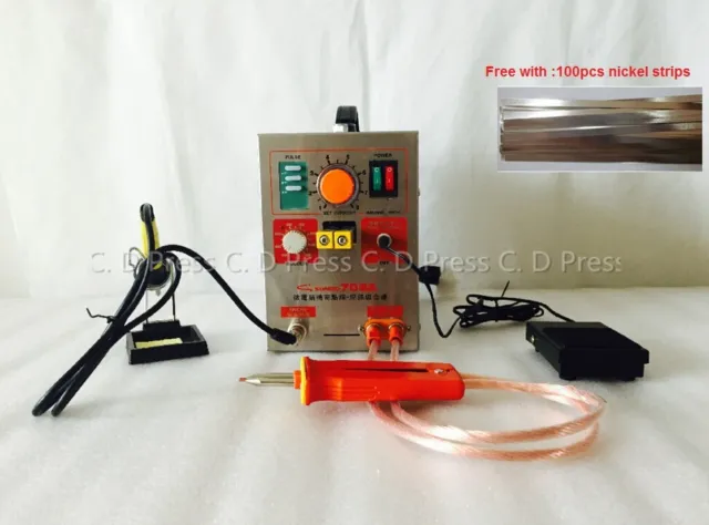 New 60A 2 in 1 Pulse Battery Spot Welder Soldering Welding Machine 709A 1.9KW