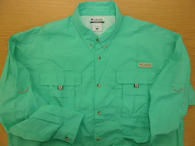 Columbia PFG Performance Fishing Gear Bahama II Button Down Shirt Mens XL