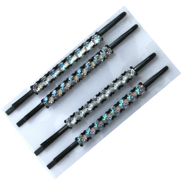 Lot De 8 Épingles à Cheveux Fleuries En Métal - Longueur 5cm, Style Plat, Multicolore