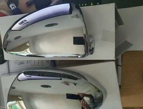 2X Cornici Specchio Copertura Sinistra Destra Nera Per VW CC PASSAT 3C