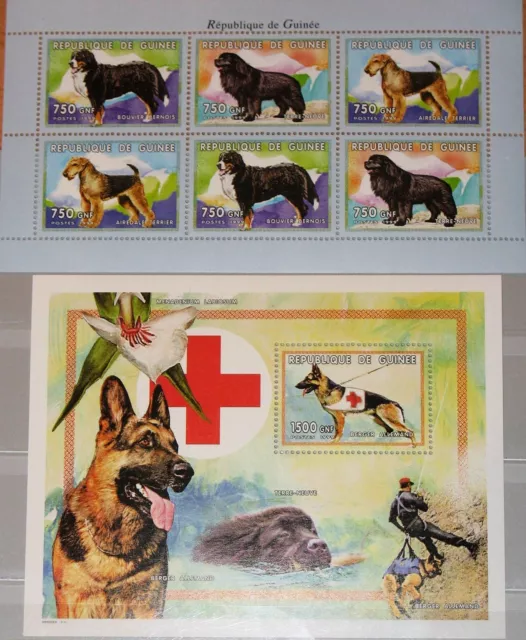 GUINEA 1999 Klb 2486-88 Block 600 Hunderassen Hunde Dogs Domestic Animals MNH