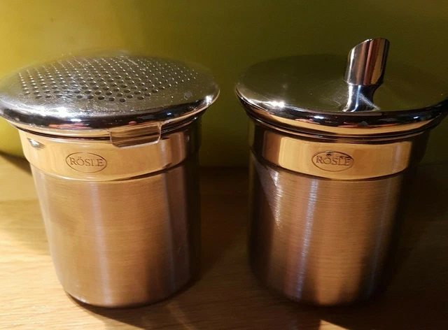 Hauojaus Puderzuckerstreuer Edelstahl 200ml - Mehlsieb Mit Deckel Für Backen