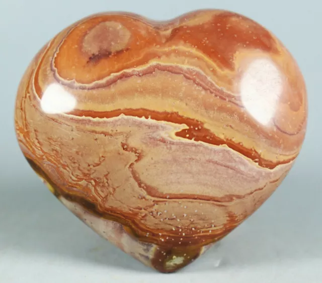 NATURAL POLISHED POLYCHROME JASPER HEART From Madagascar