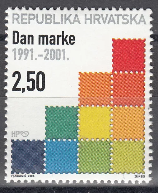 Kroatien / Hrvatska Nr. 582** 10 Jahre Briefmarken der Republik Kroatien