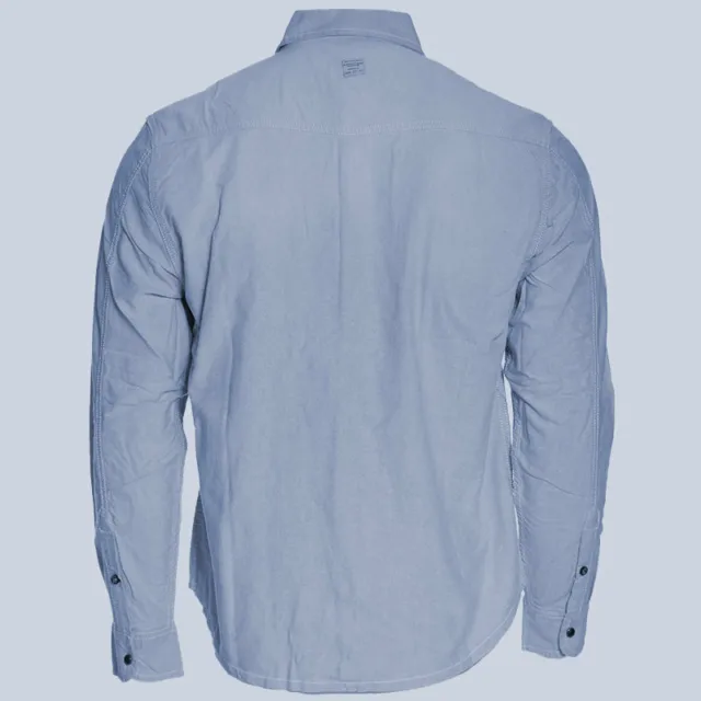 Mens Jacksouth Denim Shirt Long Sleeve Chest Pocket Contrast Cotton Snap Button 8