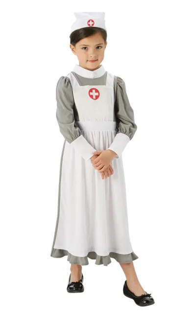 Rubie's Official WW1 Nurse Girls Fancy Dress Hospital Uniform Kids Childs Childr