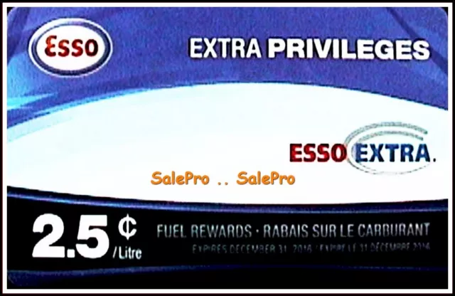 2x ESSO CANADA 2015 CANADIAN OIL EXTRA PRIVILAGES RARE COLLECTIBLE GIFT CARD LOT 3