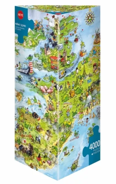 (HY08854) - Heye Puzzles - Triangular , 40 00 Pc - United Dragons of Euro