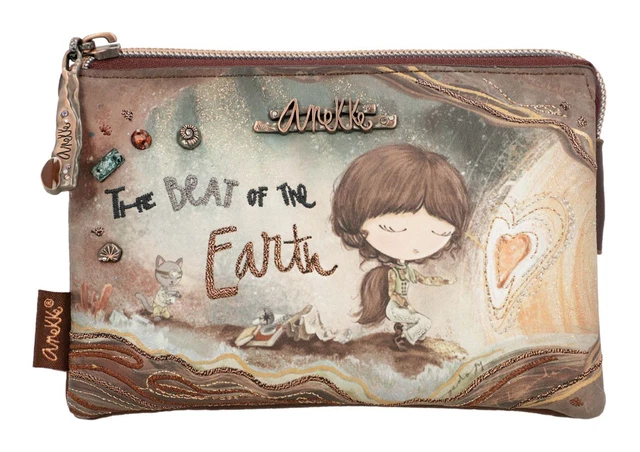 Porte-monnaie Compact Anekke Mademoiselle - Multicolor Marron Foncé, Plusieurs Compartiments