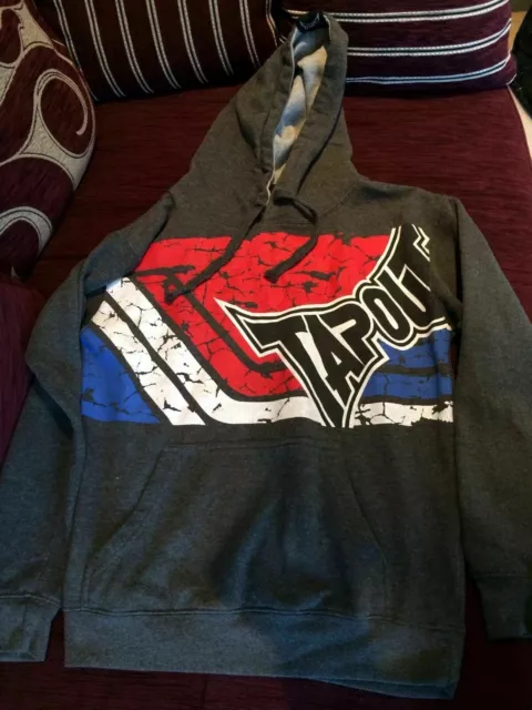 Large L Tapout Core Pullover Hoody Mens Grey Hoodie Sweatshirt Sweater MMA UFC