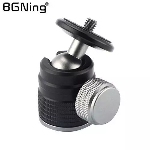 BGNING CNC Metal Ball Head 1/4 Screw Adapter Mount for DSLR Camera Flash