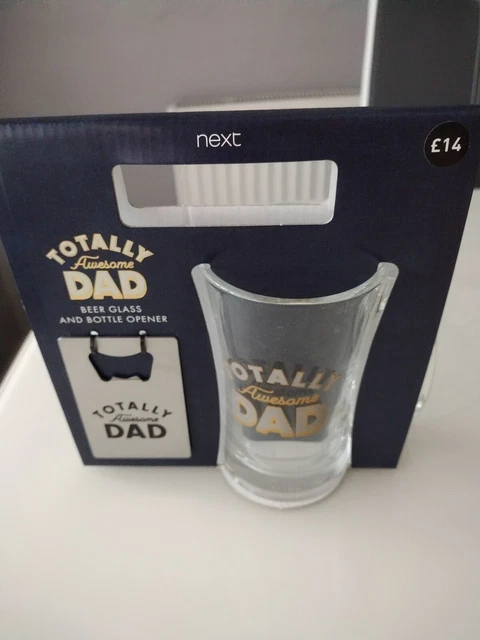 Apribottiglie bicchiere birra papà - regalo, compleanno, Natale, festa del papà ecc.