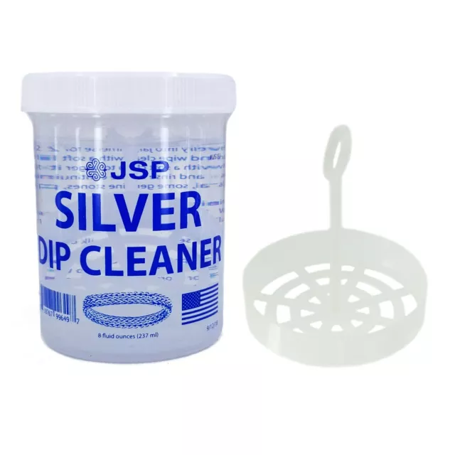 Sterling Silver Dip Cleaner Tarnish Remover 925 Jewelry Cleaning Solution 8oz