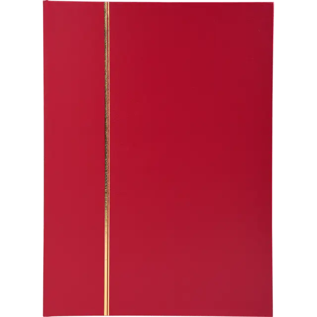 Exacompta Briefmarken Einsteckalbum Halbleder 32 Seiten 165x225cm Rot 21143E