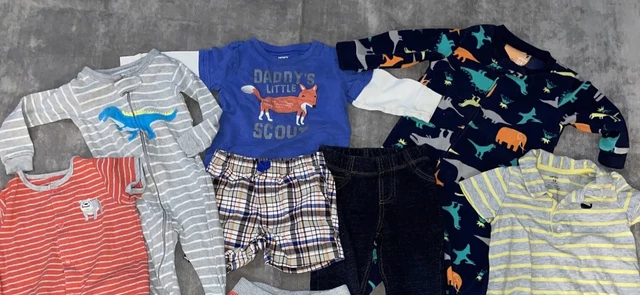 Carters baby boy Clothes size 18 Month 7 Piece Lot Pajamas And Shorts And Shirts