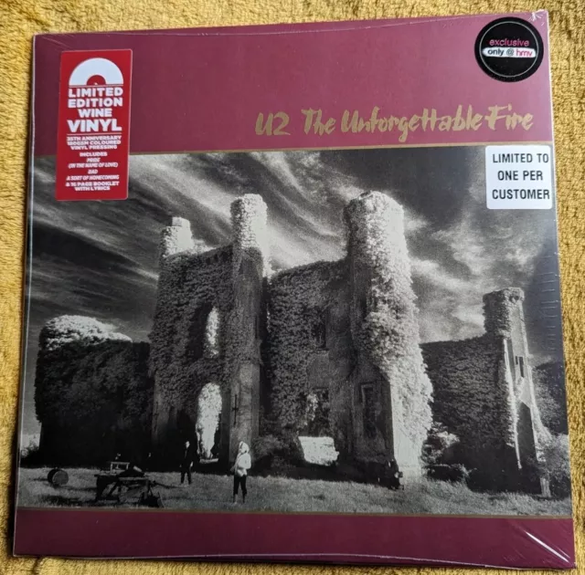 U2 The Unforgettable Fire. Limited edition Wine Vinly LP. 35th Anniversery180gra