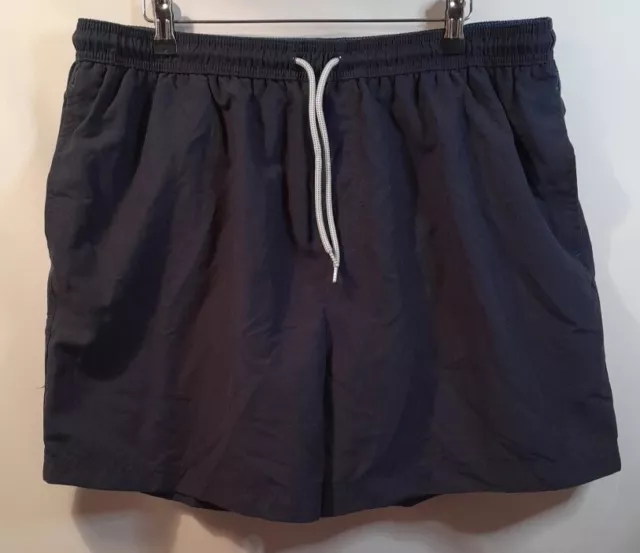 GEORGE Men's Swim Shorts Size XL Mesh Lining Pockets Navy Waist 36"