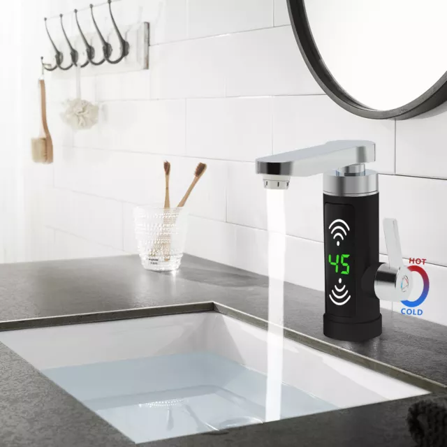 Grifo eléctrico de 3 kW calefacción instantánea caliente grifería cocina calentador continuo