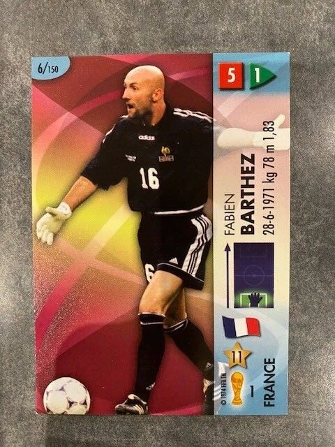 Carte Panini 1995 Fabien Barthez - Olympique De Marseille #88 - Vintage