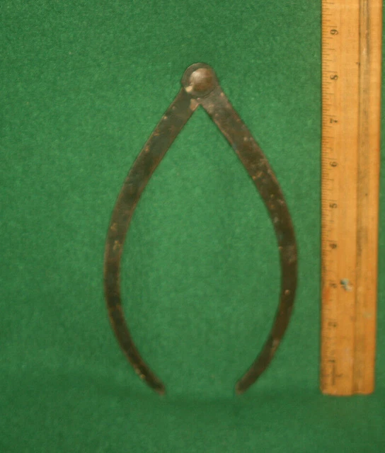 19th C Blacksmith Hand Forged Iron 8" Outside Caliper Inv# PH25