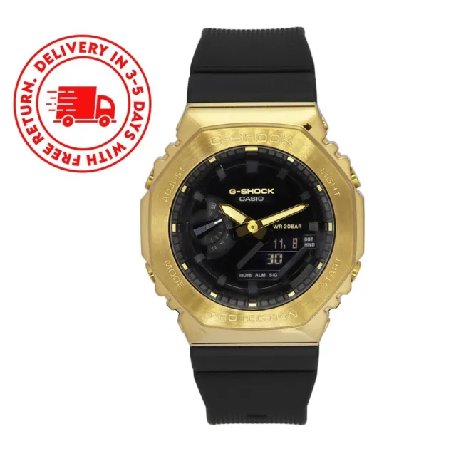 Casio G-Shock Quartz Sport's Black Dial Gold Case GM-2100G-1A9 Unisex Watch 200M