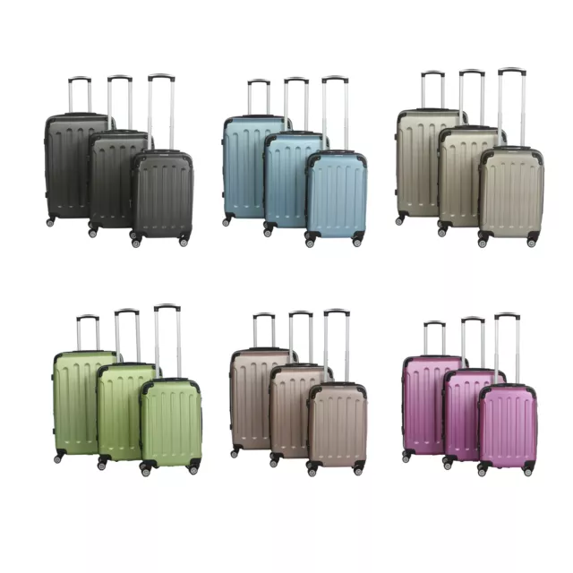 Glüückskind Lujo Maleta Trolley Set Maleta De ABS En 6 Colores M L XL O Conjunto