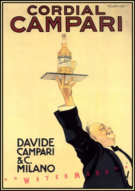 Campari Cordial 1920 Vintage Poster Print Retro Style Italian Liquor Decor Art