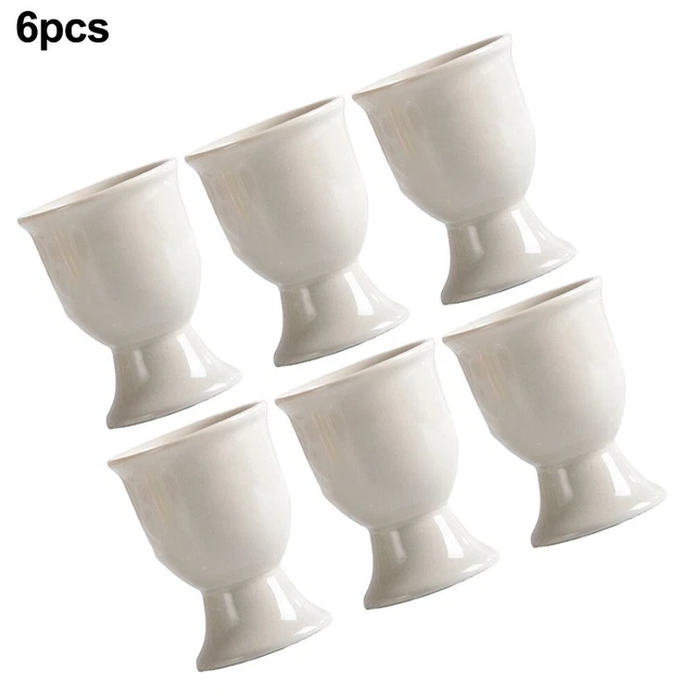 "Prácticas y elegantes tazas de huevos tamaño perfecto para huevos hervidos conjunto de 6 piezas"
