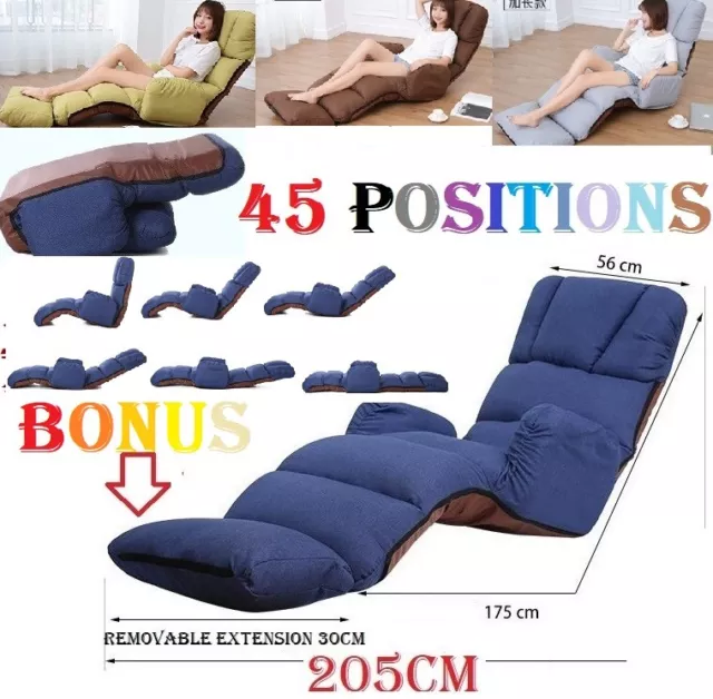 ArmChair Lounge Sofa Bed Floor Recliner Folding Chaise Chair Adjustable Foldable