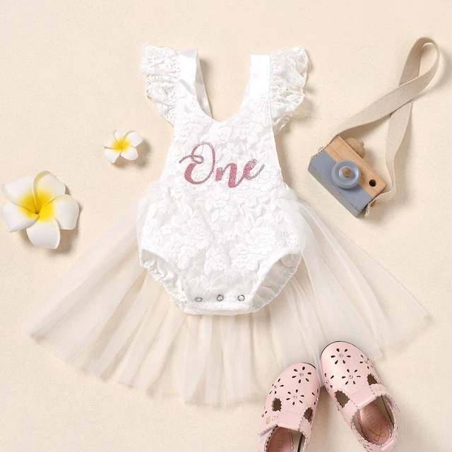 Baby Girls Romper Dress Birthday Party Ruffled Princess Tutu Tulle Skirt Clothes
